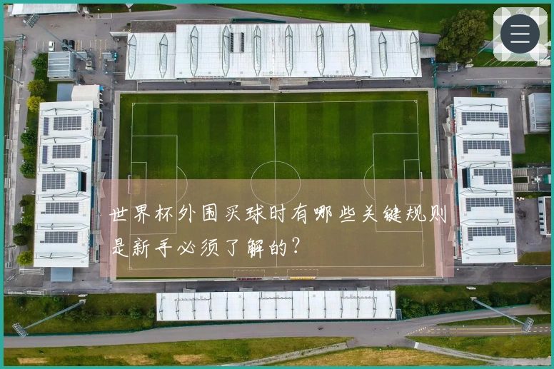 世界杯外围买球时有哪些关键规则是新手必须了解的？